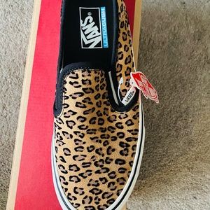 Leopard Print Womens Slip on Vans
